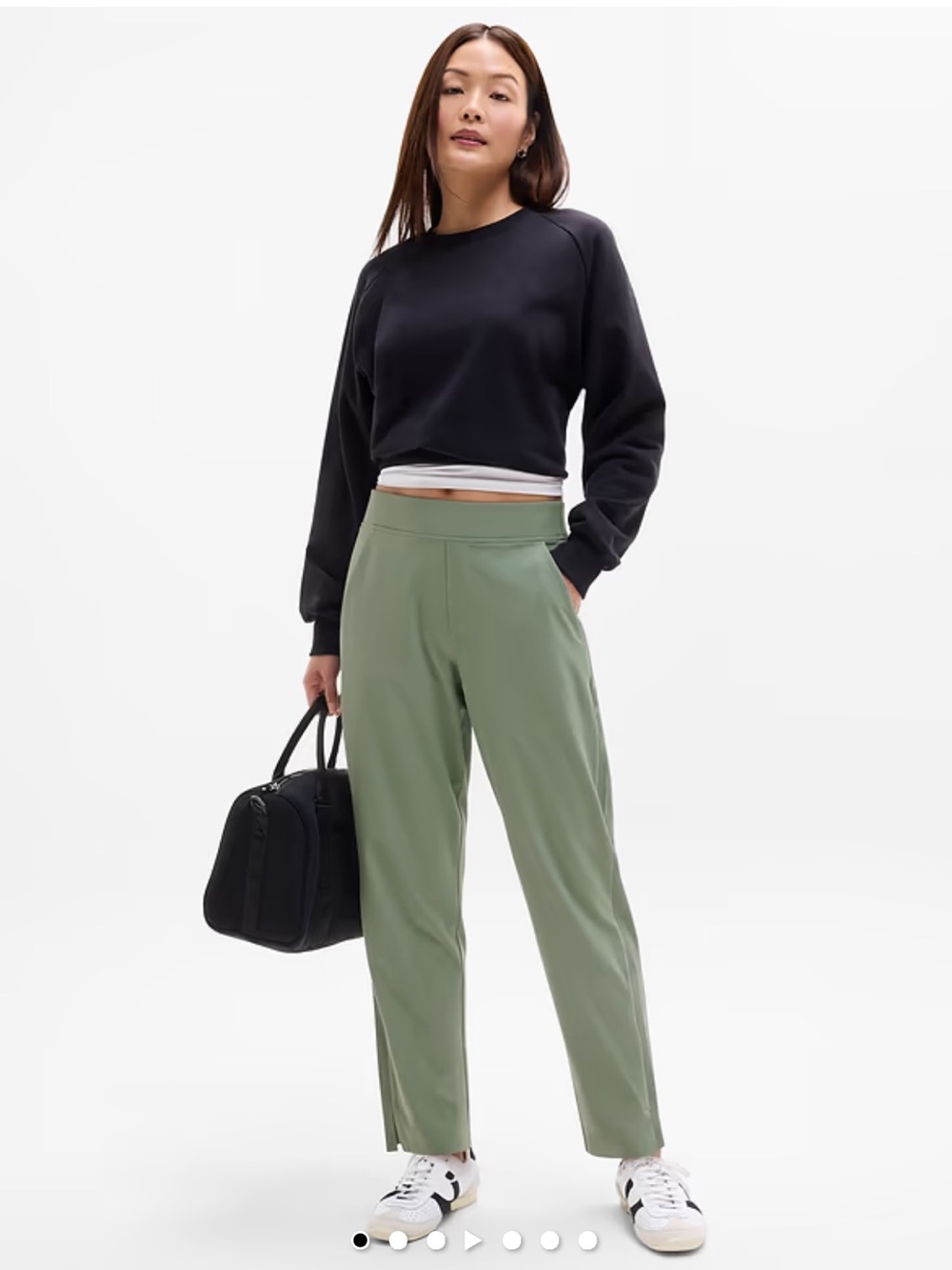 Athleta Brooklyn Straight-Leg Active Pants in green